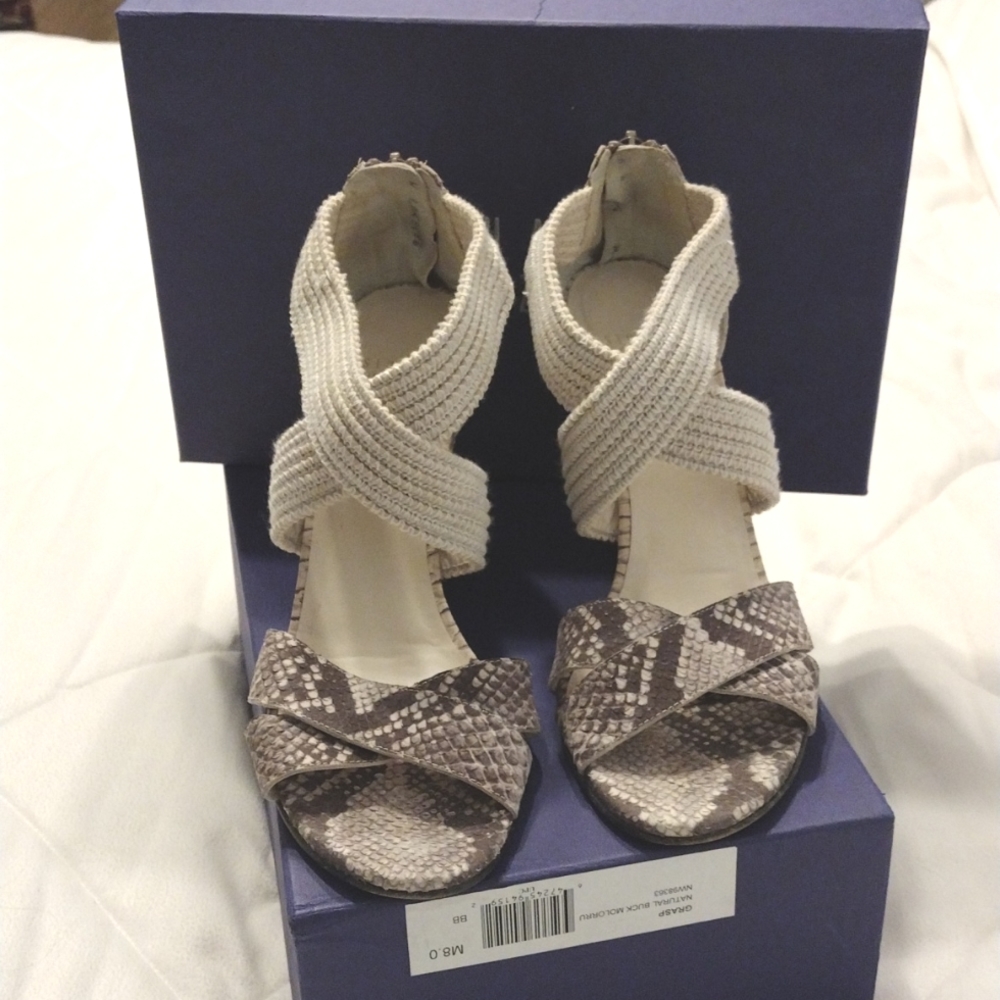 Stuart Weitzman Grasp snakeskin sandals